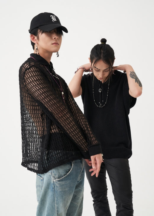 BLACKPURPLE (ブラックパープル) BYBE X BP Leather String Choker Necklace - WHITE