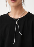 BLACKPURPLE (ブラックパープル) BYBE X BP Leather String Choker Necklace - WHITE