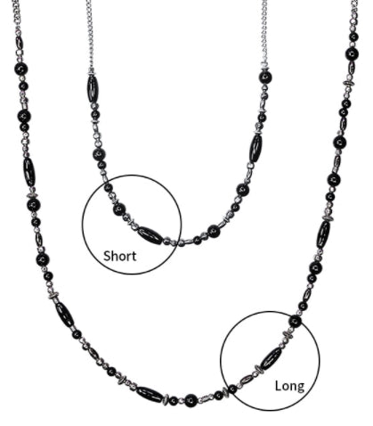 BLACKPURPLE (ブラックパープル) Neutral Onyx Necklace (long)