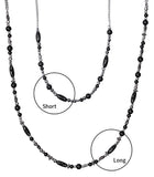 BLACKPURPLE (ブラックパープル) Neutral Onyx Necklace (long)