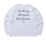 NOMANUAL(ノーマニュアル)  SLOGAN LONG SLEEVE TEE - WHITE