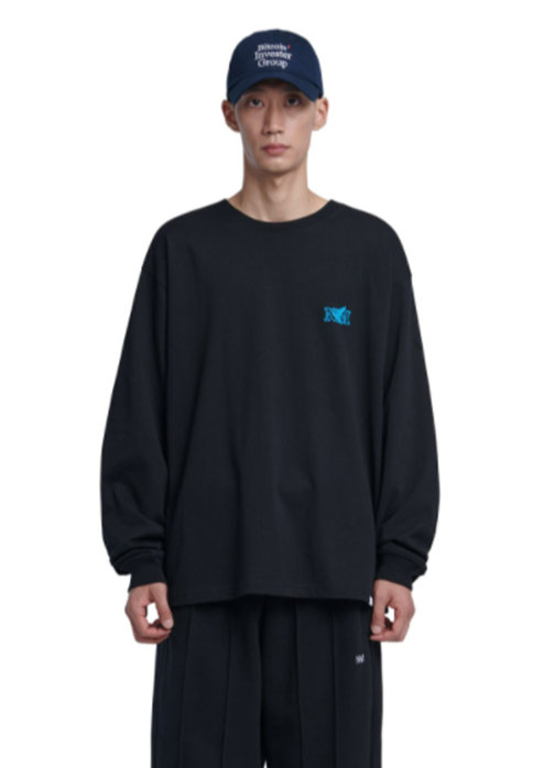 NOMANUAL(ノーマニュアル)  HUMAN KINDNESS LONG SLEEVE TEE - BLACK