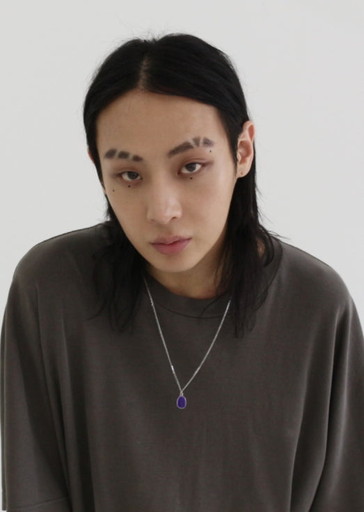 BLACKPURPLE (ブラックパープル) pebble necklace _purple