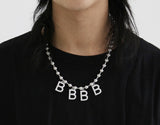 BLACKPURPLE (ブラックパープル) 4B ball-chain necklace