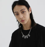 BLACKPURPLE (ブラックパープル) 4B ball-chain necklace