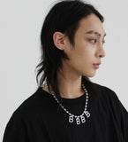 BLACKPURPLE (ブラックパープル) 4B ball-chain necklace