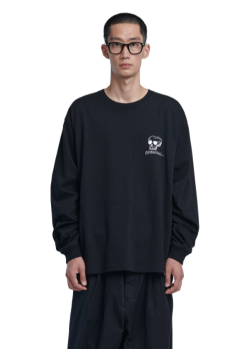 NOMANUAL(ノーマニュアル)   SD LONG SLEEVE TEE - BLACK