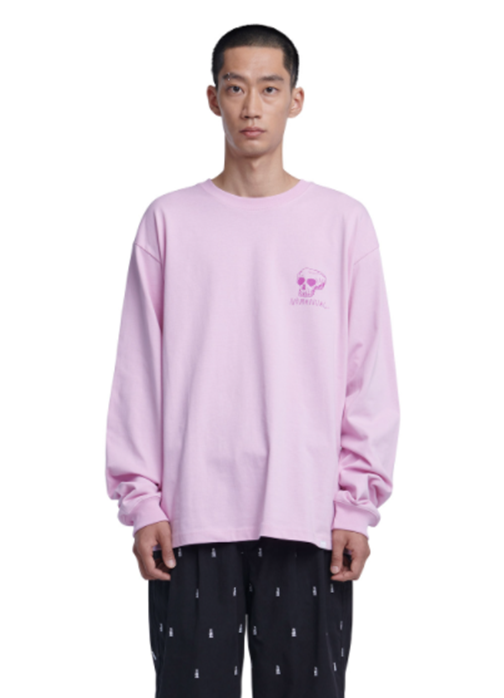 NOMANUAL(ノーマニュアル)   SD LONG SLEEVE TEE - PINK