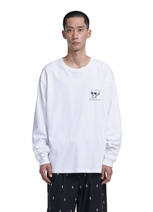 NOMANUAL(ノーマニュアル)    S.D LONG SLEEVE TEE - WHITE