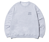NOMANUAL(ノーマニュアル) SLOGAN SWEATSHIRT - WHITE MELANGE