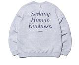 NOMANUAL(ノーマニュアル) SLOGAN SWEATSHIRT - WHITE MELANGE