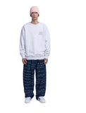 NOMANUAL(ノーマニュアル) SLOGAN SWEATSHIRT - WHITE MELANGE