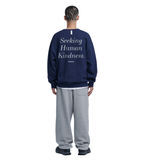 NOMANUAL(ノーマニュアル)  SLOGAN SWEATSHIRT - NAVY