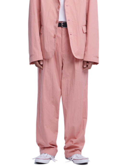 NOMANUAL(ノーマニュアル)  P.S TWO-TUCK PANTS - PINK