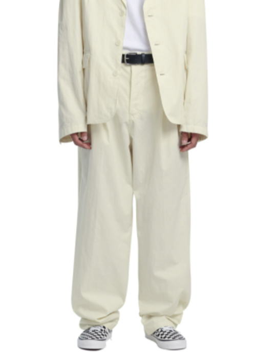 NOMANUAL(ノーマニュアル)  P.S TWO-TUCK PANTS - IVORY