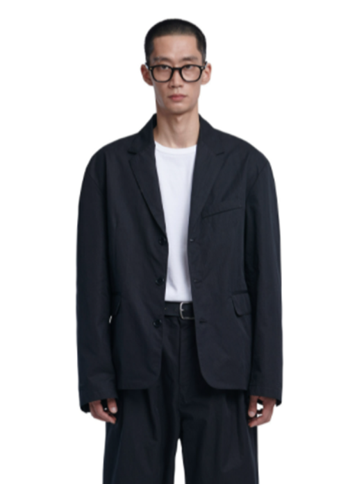 NOMANUAL(ノーマニュアル)  P.S THREE BUTTON JACKET - BLACK