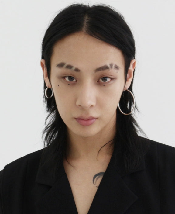 BLACKPURPLE (ブラックパープル) medium clair inner half earring M