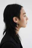 BLACKPURPLE (ブラックパープル) halfmoon cross earring