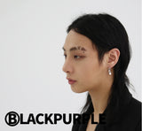 BLACKPURPLE (ブラックパープル) cube chain drop earring