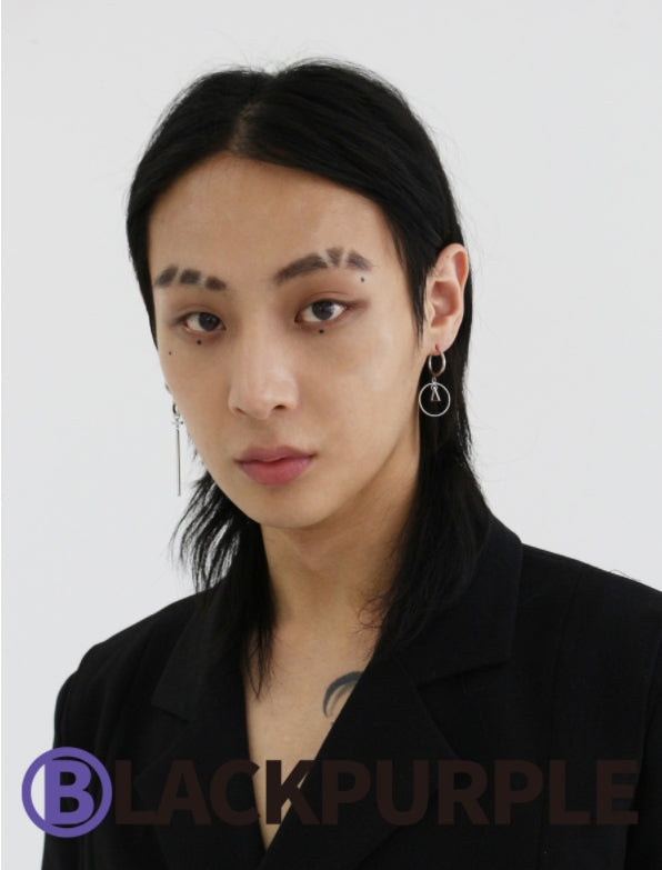 BLACKPURPLE (ブラックパープル) poligon gather earring