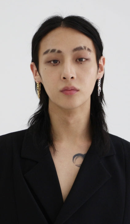 BLACKPURPLE (ブラックパープル) latching chaindrop earring_gold