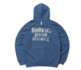 NOMANUAL(ノーマニュアル) DOODLE LOGO HOODIE - LIGHT NAVY
