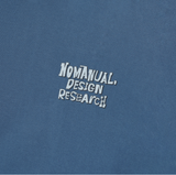 NOMANUAL(ノーマニュアル) DOODLE LOGO HOODIE - LIGHT NAVY