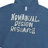 NOMANUAL(ノーマニュアル) DOODLE LOGO HOODIE - LIGHT NAVY