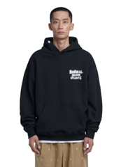 NOMANUAL(ノーマニュアル) DOODLE LOGO HOODIE - BLACK