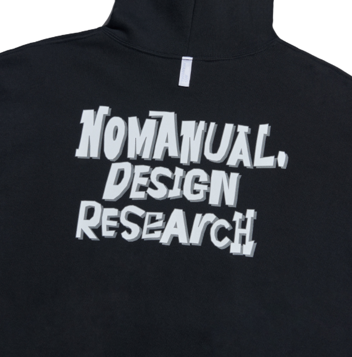 NOMANUAL(ノーマニュアル) DOODLE LOGO HOODIE - BLACK