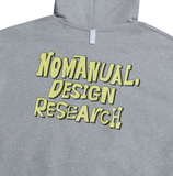 NOMANUAL(ノーマニュアル) DOODLE LOGO HOODIE - GRAY