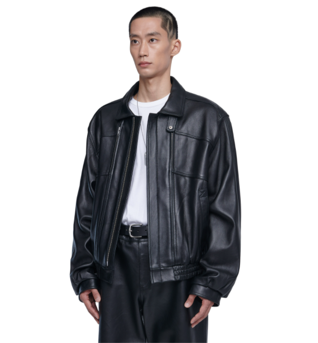 NOMANUAL(ノーマニュアル) NF LEATHER JACKET - BLACK