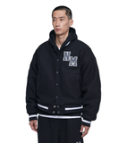 NOMANUAL(ノーマニュアル)  TAYLOR VARSITY JACKET - BLACK