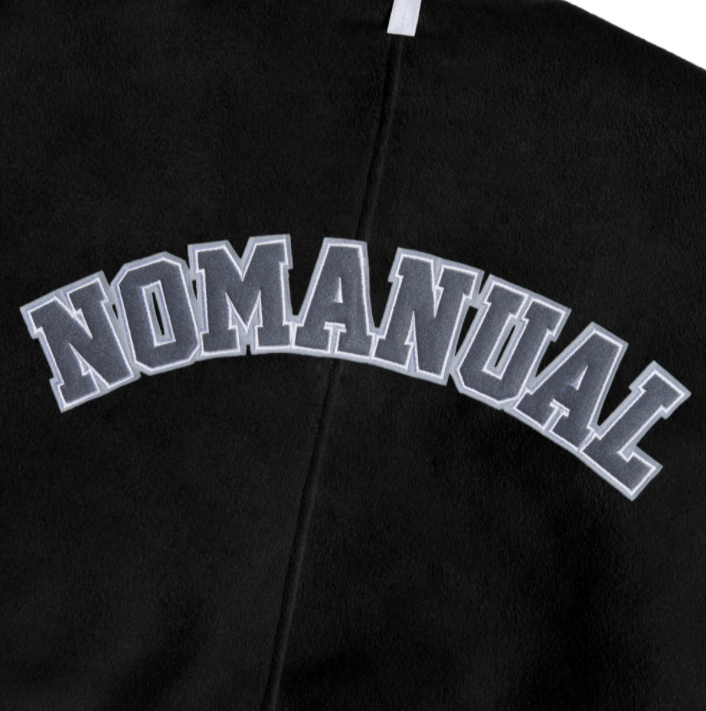 NOMANUAL(ノーマニュアル) TAYLOR VARSITY JACKET - BLACK NOMANUAL(ノーマニュアル) TAYLOR VARSITY JACKET - BLACK