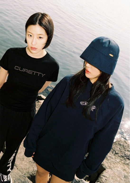 curetty (キュリティー)  C METAL BROOCH BUCKET HAT_NAVY