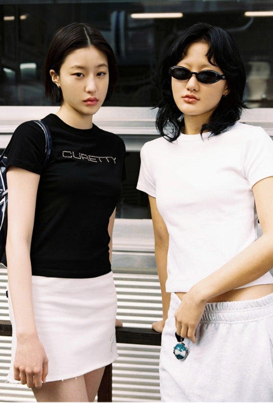 curetty (キュリティー)  C LOGO EMBROIDERY MINI SKIRT_WHITE