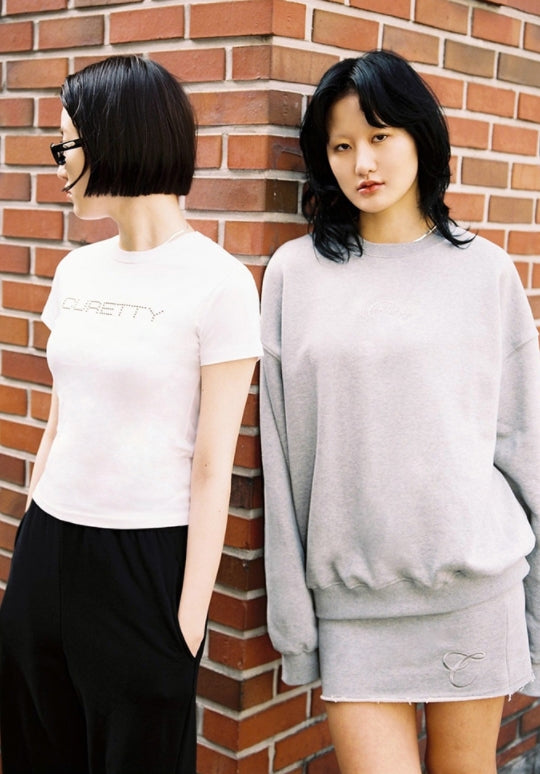 curetty (キュリティー)  C LOGO EMBROIDERY MINI SKIRT_GREY