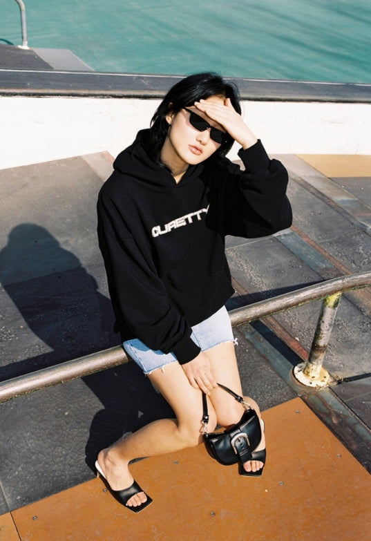 curetty (キュリティー)  C LOGO RHINESTONE HOODIE_BLACK