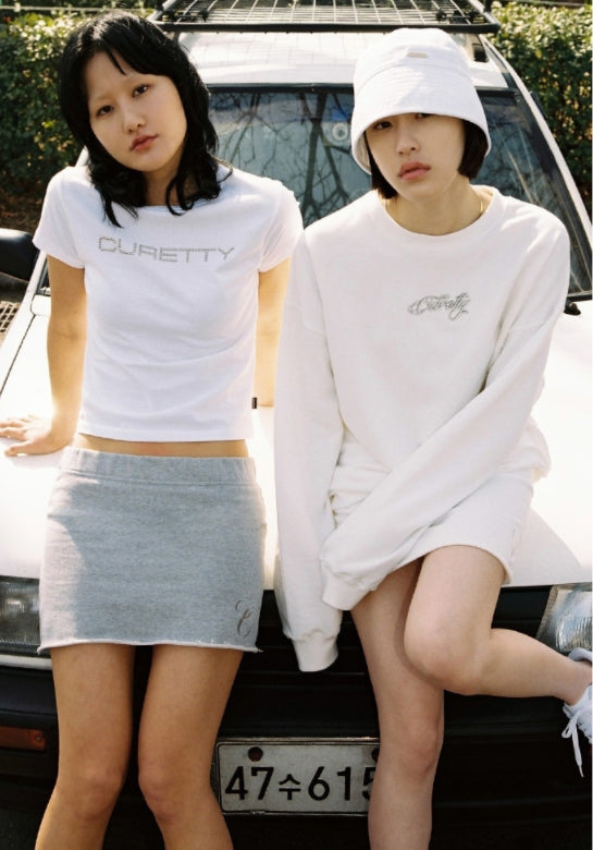 curetty (キュリティー)  C LOGO OVERSIZED SWEATSHIRT_WHITE