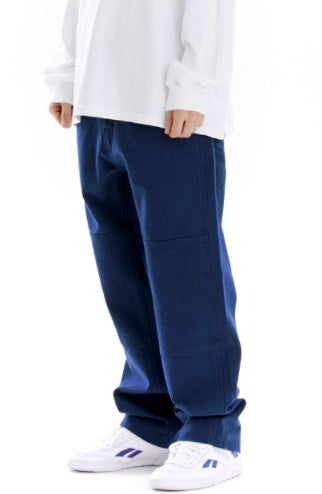 mahagrid (マハグリッド) DAMAGED CARPENTER PANT [BLUE]
