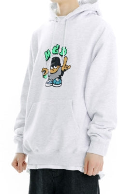 mahagrid (マハグリッド) MGD TAG MAN HOODIE [LIGHT GREY]