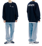 mahagrid (マハグリッド)  ORIGIN LOGO CREWNECK [NAVY]