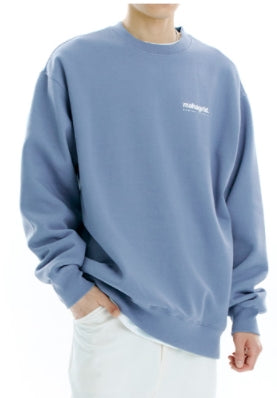 mahagrid (マハグリッド)  ORIGIN LOGO CREWNECK [BLUE]