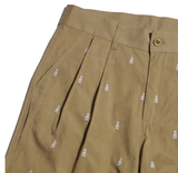NOMANUAL(ノーマニュアル) NM VERTICAL PATTERN PANTS - BEIGE
