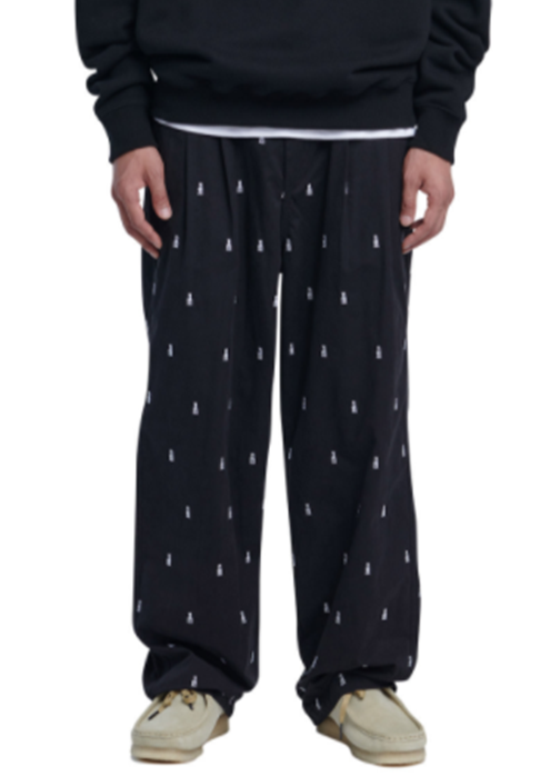NOMANUAL(ノーマニュアル) NM VERTICAL PATTERN PANTS - BLACK