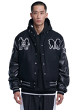 NOMANUAL(ノーマニュアル)  WL VARSITY JACKET - BLACK