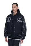 NOMANUAL(ノーマニュアル)  WL VARSITY JACKET - BLACK