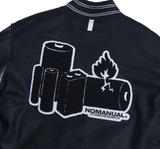 NOMANUAL(ノーマニュアル)  WL VARSITY JACKET - BLACK