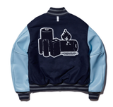 NOMANUAL(ノーマニュアル)  WL VARSITY JACKET - NAVY