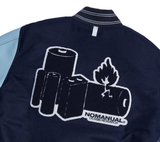 NOMANUAL(ノーマニュアル)  WL VARSITY JACKET - NAVY